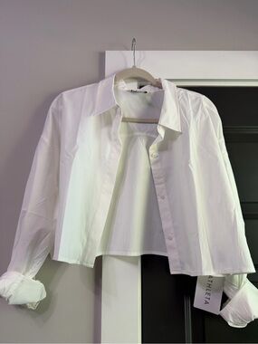 Midday Cropped Poplin Shirt
